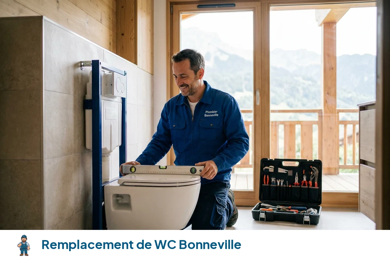 Remplacement de WC à Bonneville